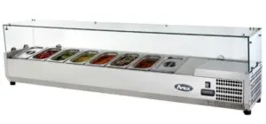 Atosa VRX1500/330 Countertop Topping Unit with 7 x 1/4 GN Pans/Lids, 1505mm
