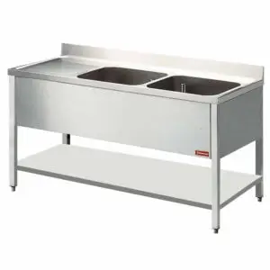 Diamond L1421S Sink 2 Tanks And 1 Drain Surface