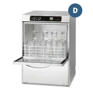 DC SGP40D Standard Range 400mm Basket Frontloading Commercial Glasswasher with Drain Pump, 18 Pint Capacity