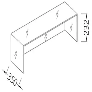 Diamond TS Option : Glass Structure, Neutral Cash Counter (Frontal Glass Pane, Upper And 2 Laterals) In (Ml)