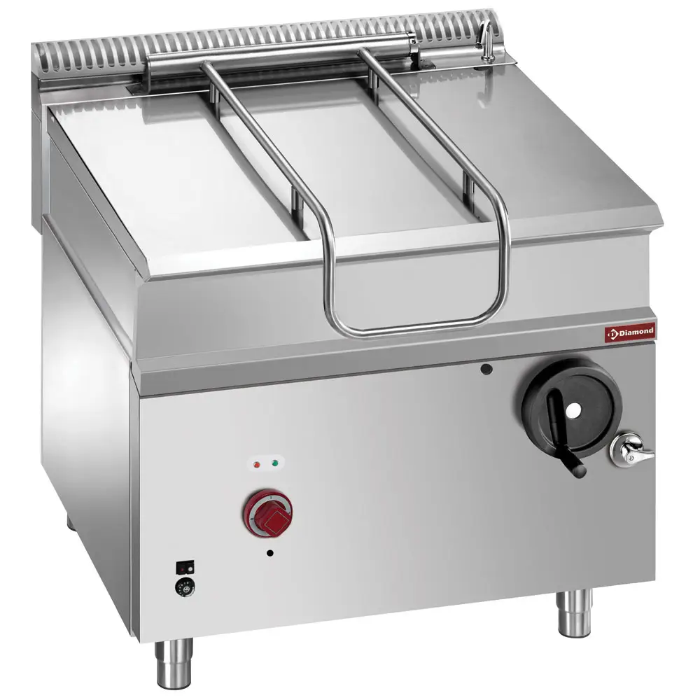 Diamond G9/BRI8 Tilting gas bratt pan, stainless steel tank 80 liters, on cupboard