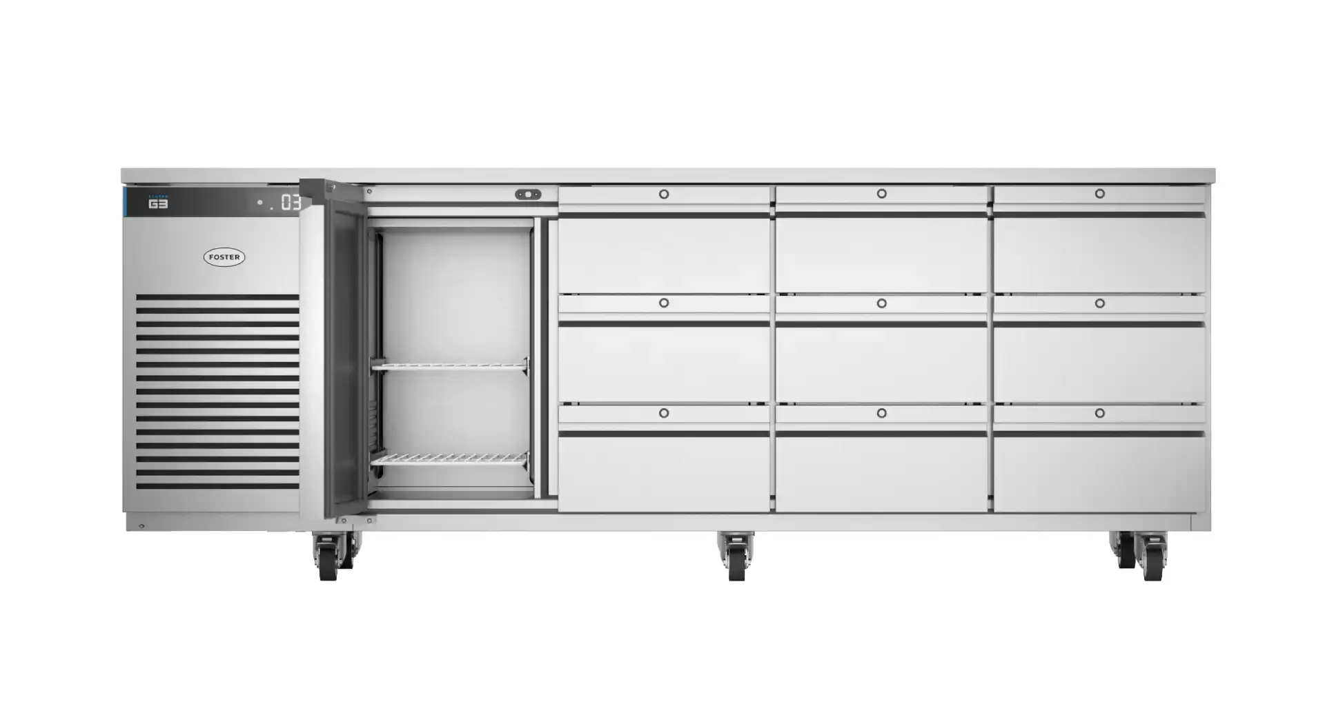 Foster EP1/4H/43-330 EcoPro G3 1 Door & 9 Drawer Refrigerated Counter, 585 Litres - Image 2
