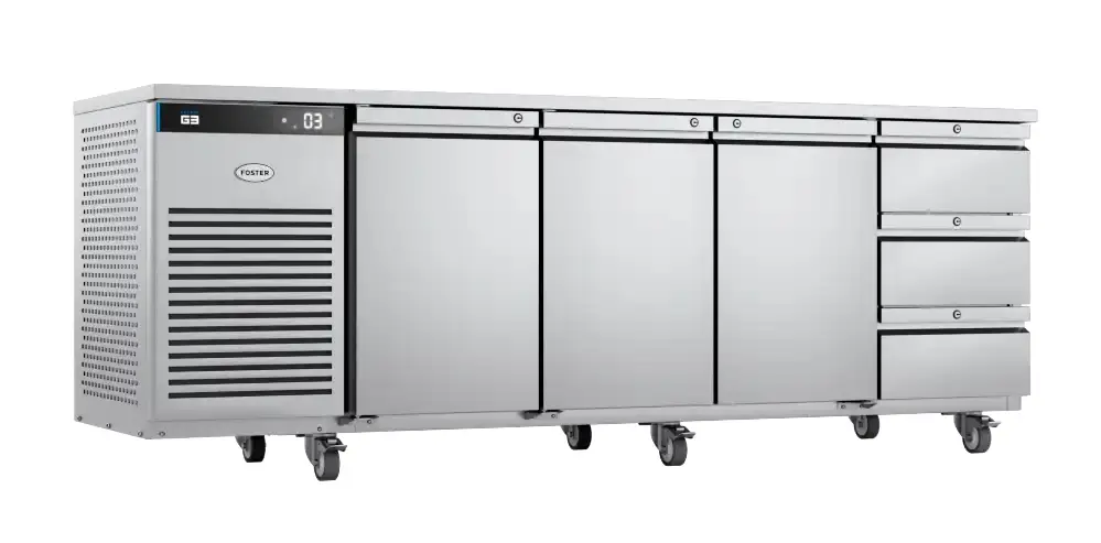 Foster EP1/4H/43-324 EcoPro G3 3 Door & 3 Drawer Refrigerated Counter, 585 Litres - Image 4