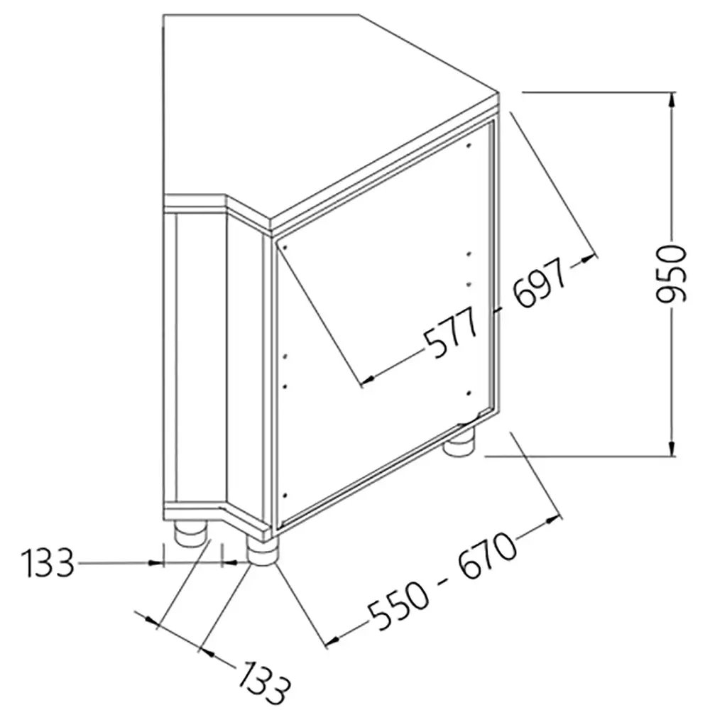 Diamond CN45X Neutral Back Angle - Closed 45°