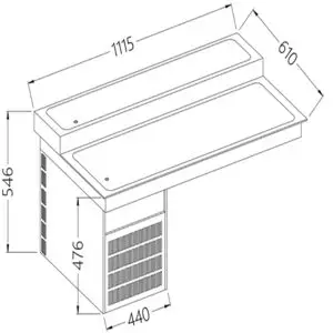 Diamond DI/RPX12-P2N Refrigerated Top Element, 2 Levels, 3X Gn 1/1