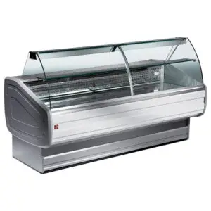 Diamond MY25/A1-VV/R2 Stainless Steel Refrigerated Curved Serveover Counter with Understorage, 2500mm