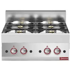 Diamond G65/4F7T-N 4 Burner Countertop Gas Range Cooker