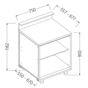 Diamond BB07X/5 Neutral Bar Counter Units With Fitting For Service Top