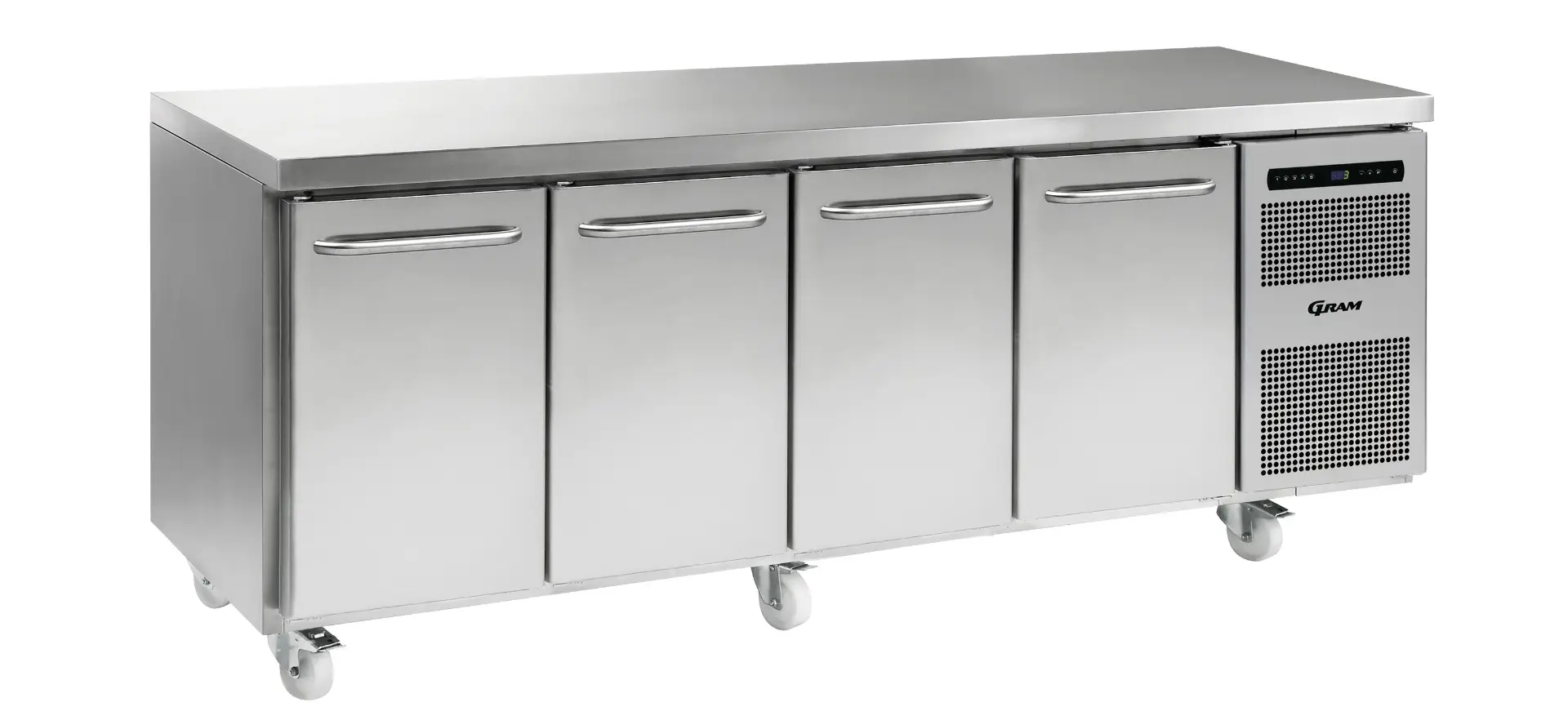 Gram K 2207 CSG A DL/DL/DL/DR C2 4 Door Stainless Steel Refrigerated Counter, 668 Litres