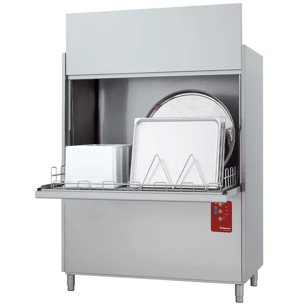 Diamond DP32L/8P Pot & Utensil Washer with Break Tank, 24 Baskets/hour