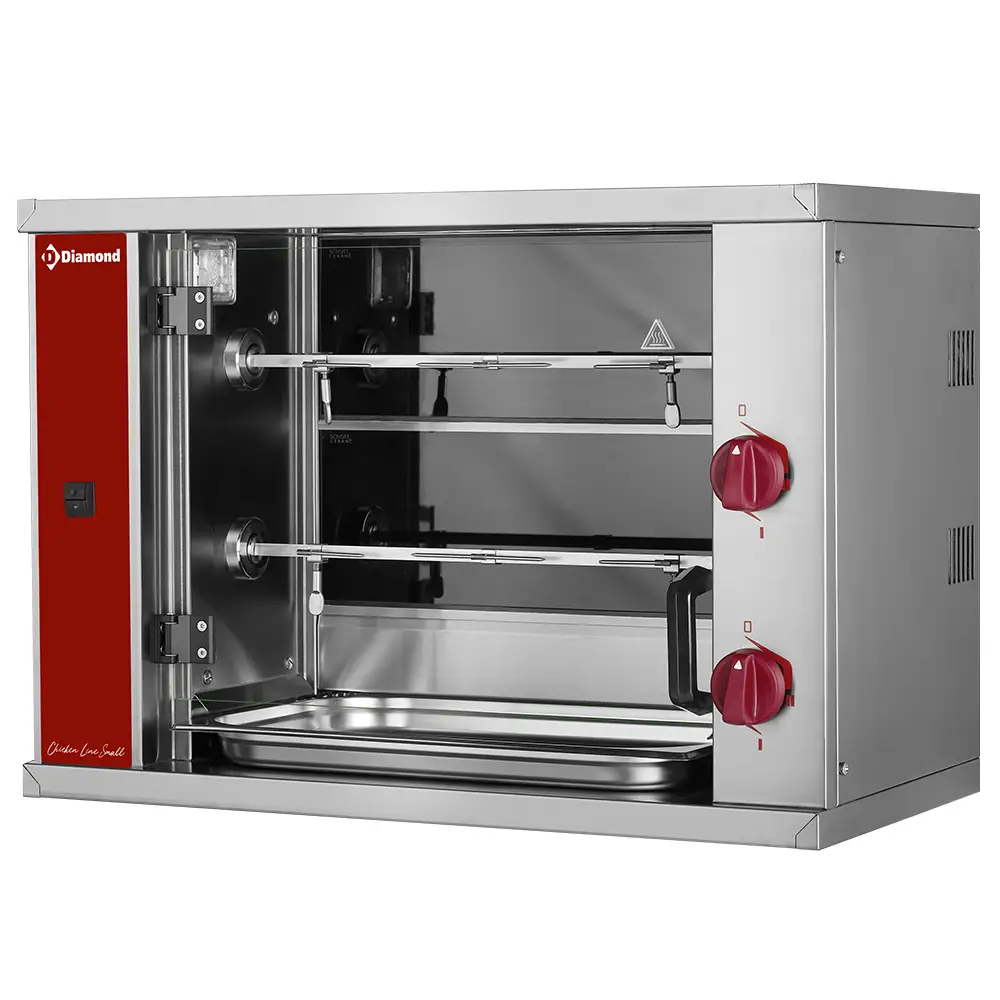 Diamond RVE/2C-SBC Vitroceramic Chicken Roaster, 2 Spits