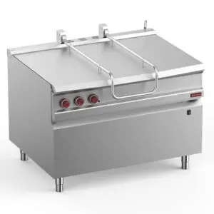 Diamond E9-BRI12-N Stainless Steel Tilting Electric Bratt Pan on Cupboard, 120 Litres