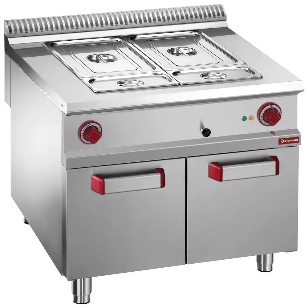 Diamond E9/BMA8 Electric bain marie 8x GN 1/3-150 mm, open cupboard
