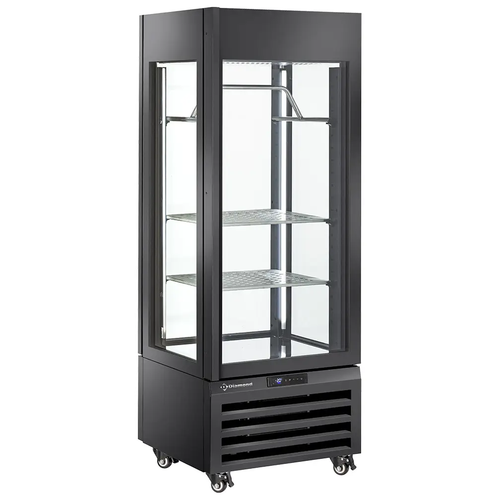 Diamond MAX-507-MB Glass Showcase w/ 2 Shelves & 1 Meat Bar, 440 Litres