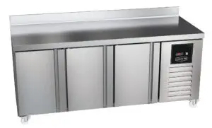 Sterling Pro Green SNI-7-180-30-SB 3 Door Counter Freezer with 100mm Splashback, 452 Litres