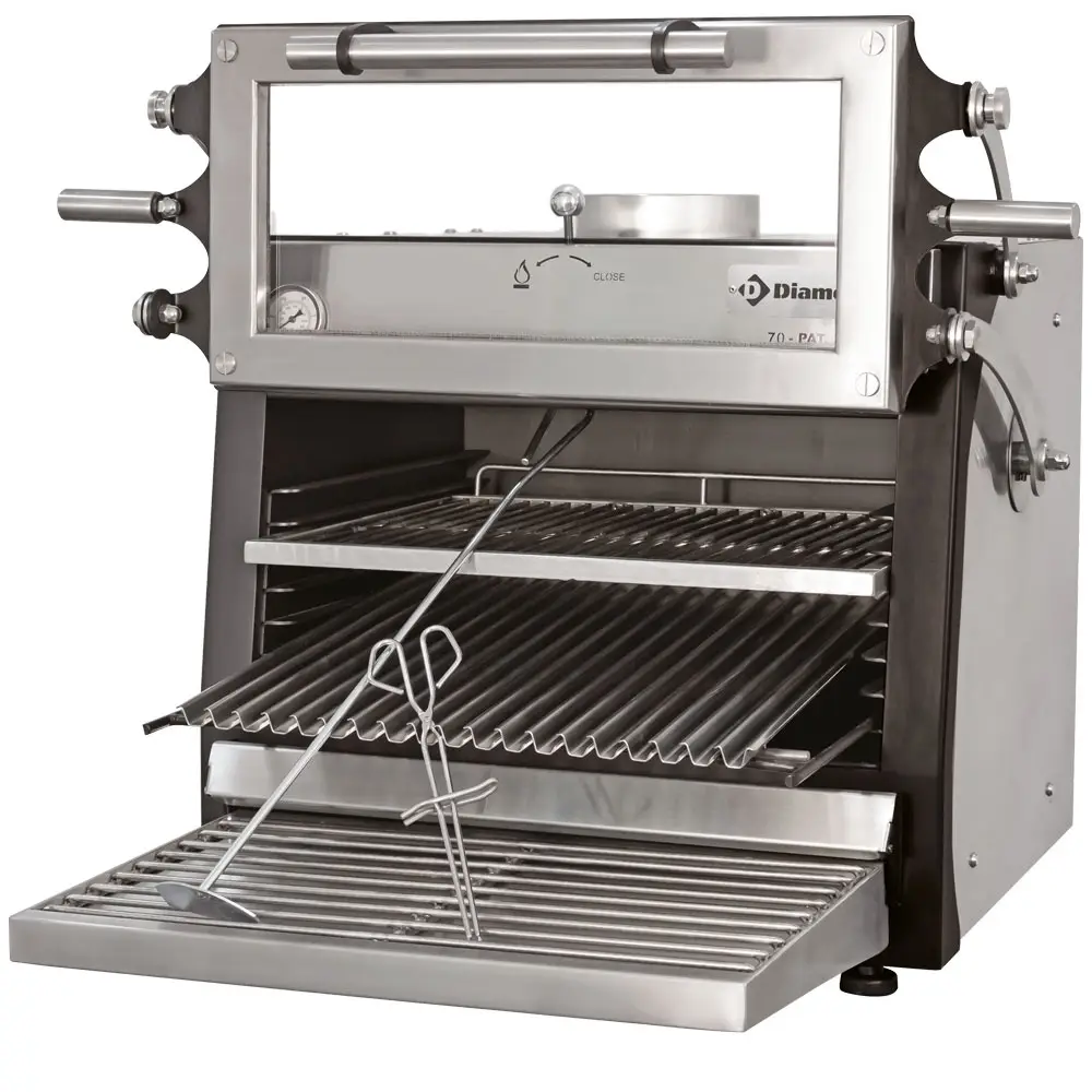 Diamond CBQ-060/RX Stainless Steel BBQ Charcoal Oven with Liftable Door