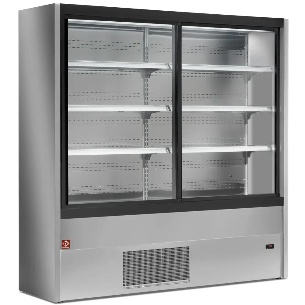 Diamond PD18/A7-R2 Grey Refrigerated Multideck with Glass Sliding Doors, 1800mm