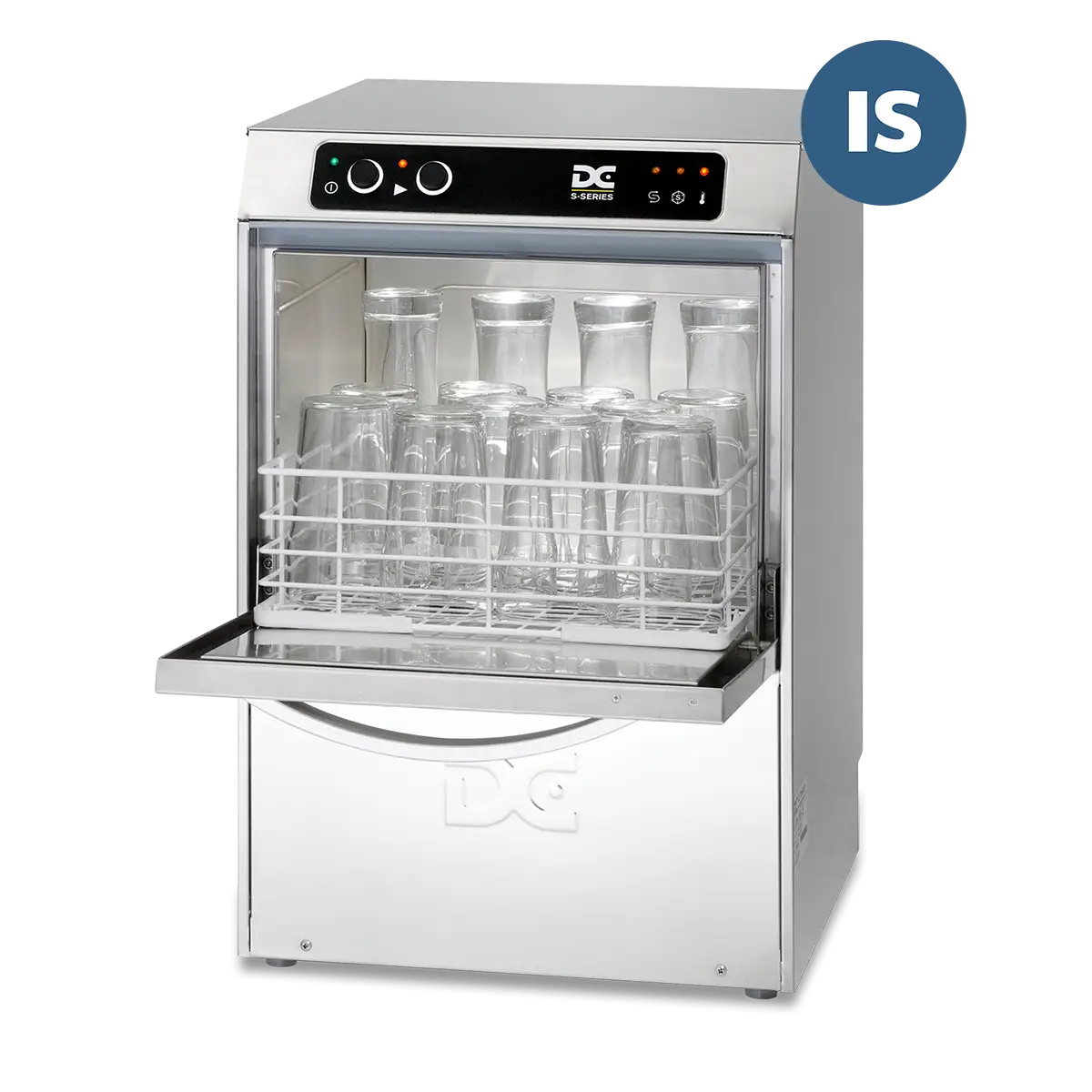 DC SGP35IS Standard Range 350mm Basket Frontloading Commercial Glasswasher with Integral Softener, 14 Pint Capacity