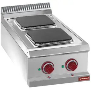 Diamond E7/2PQ4T Electric cooker 2 square plates -Top-