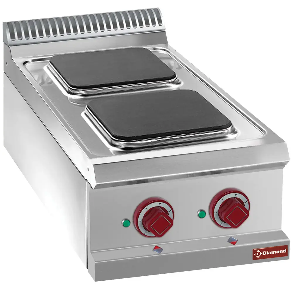 Diamond E7/2PQ4T Electric cooker 2 square plates -Top-