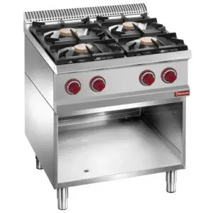 Diamond G7/4BA7-R 4 Burner Gas Range on Open Cupboard