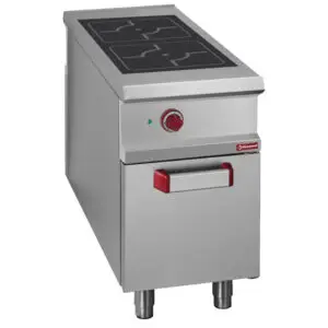 Diamond E1/2IDA1 2 Induction Hearths Freestanding Electric Range Cooker on Neutral Closed Cupboard, 10kW