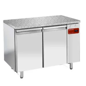 Diamond TPS2N/HG 2 Door Stainless Steel Granite Top Refrigerated Counter