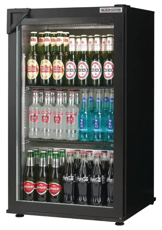 Autonumis RNC00001 Popular Single Door Bottle Cooler, 87 x 330ml Bottles / 144 x 330ml Cans