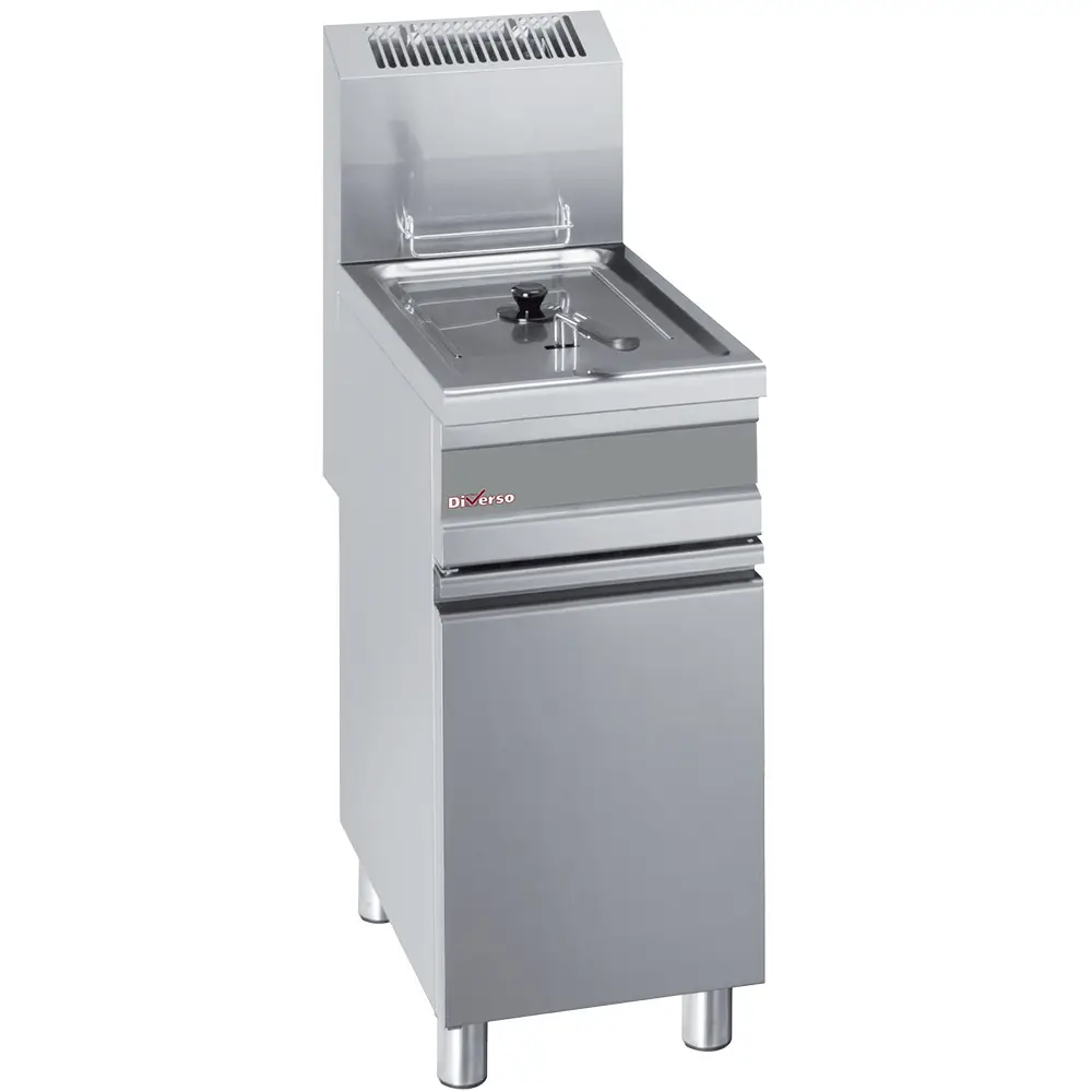 Diverso WR-GF15-G1 Gas fryer single tank 15 liters on cupboard
