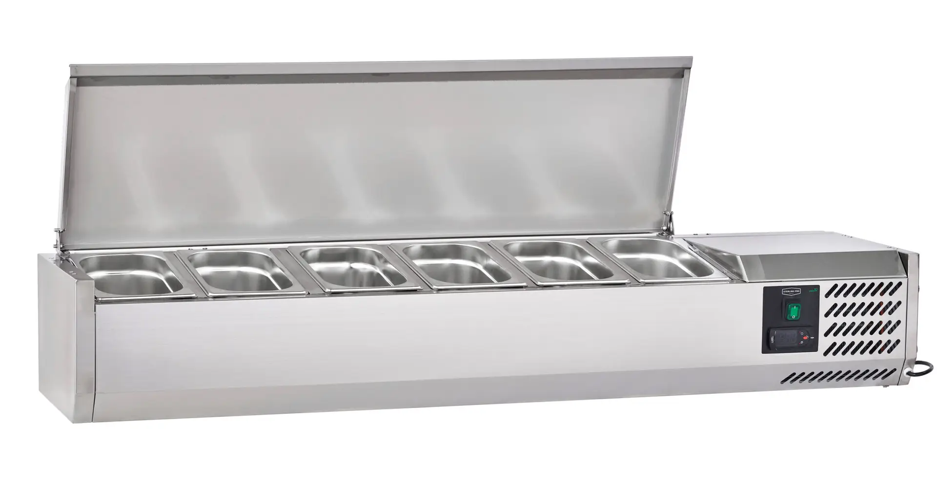 Sterling Pro Cobus SPT1400-330-SS Topping Well with Stainless Steel Lid, 6 x GN1/4 - Image 2
