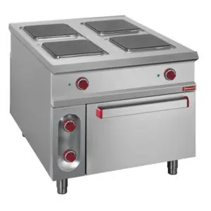 Diamond E1/4PQF2 4 Stove Freestanding Electric Range Cooker on Electric Oven, 23kW