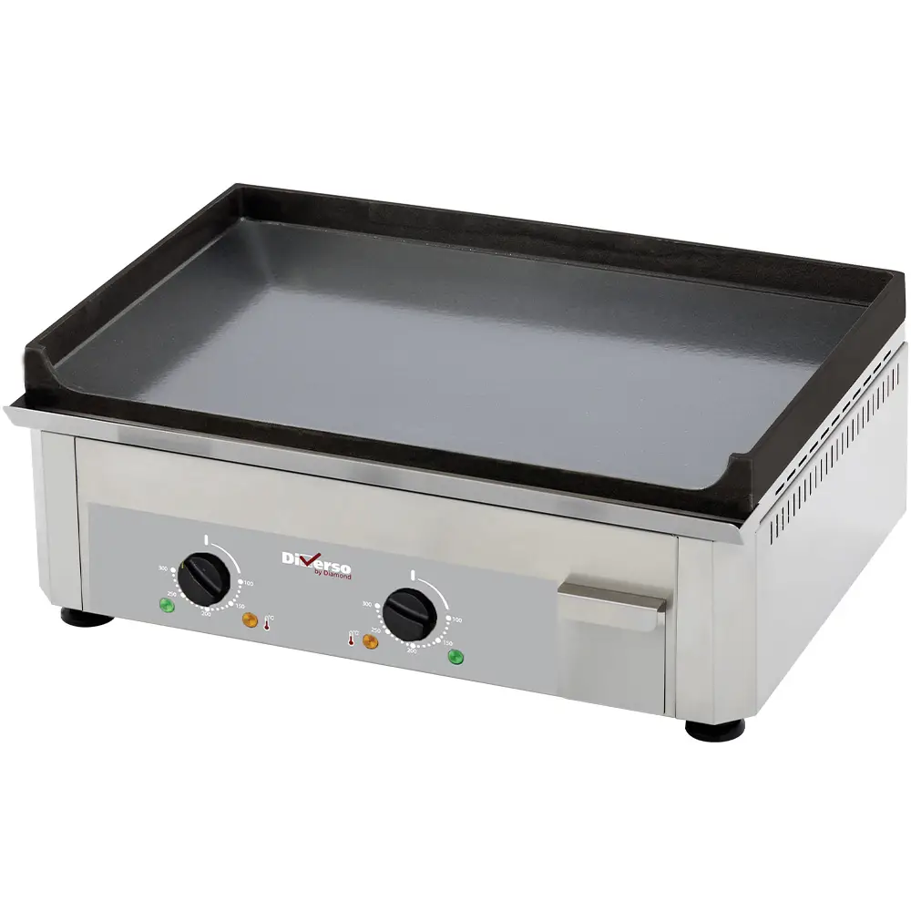 Diverso WR-EP60-SS Electric griddle plate, double, enamelled - Image 2