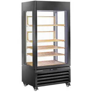 Diamond MAX-609-VB2 Glass Showcase w/ 1 Base Level & 4 Shelves, 600 Litres
