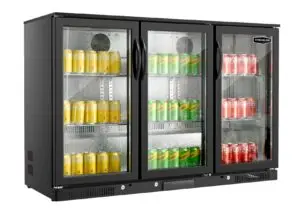 Sterling Pro Green SP3HC-BH Hinged Triple Door Bottle Cooler, 274 x 330ml Bottles