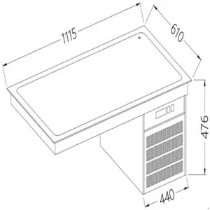 Diamond DI/RPX12-P Refrigerated Top Element 3X Gn 1/1