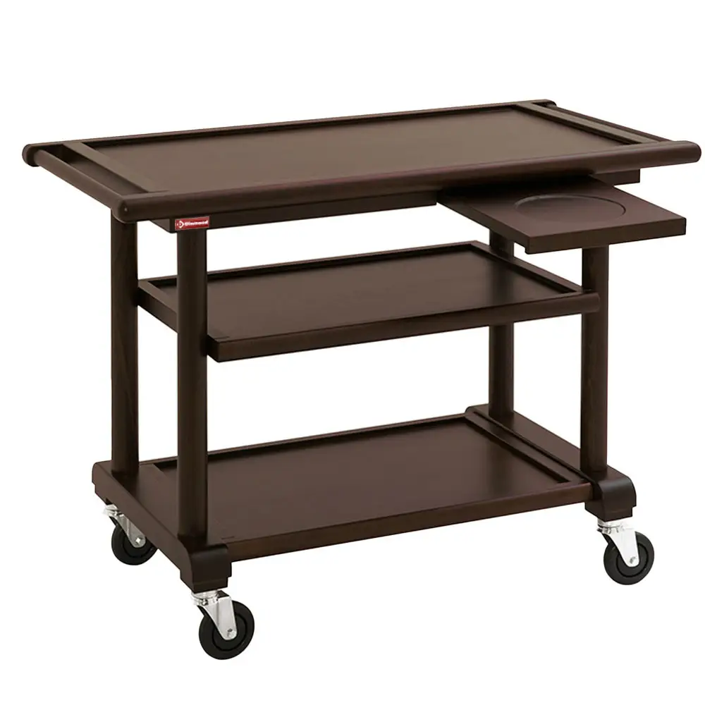 Diamond CSN-B3W Trolley Service, 3 Levels. "Wengé" Wood, Dressage Shelf