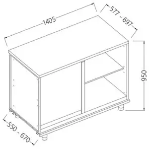 Diamond LN90SX Back Cabinet Angular Left Neutral - Case