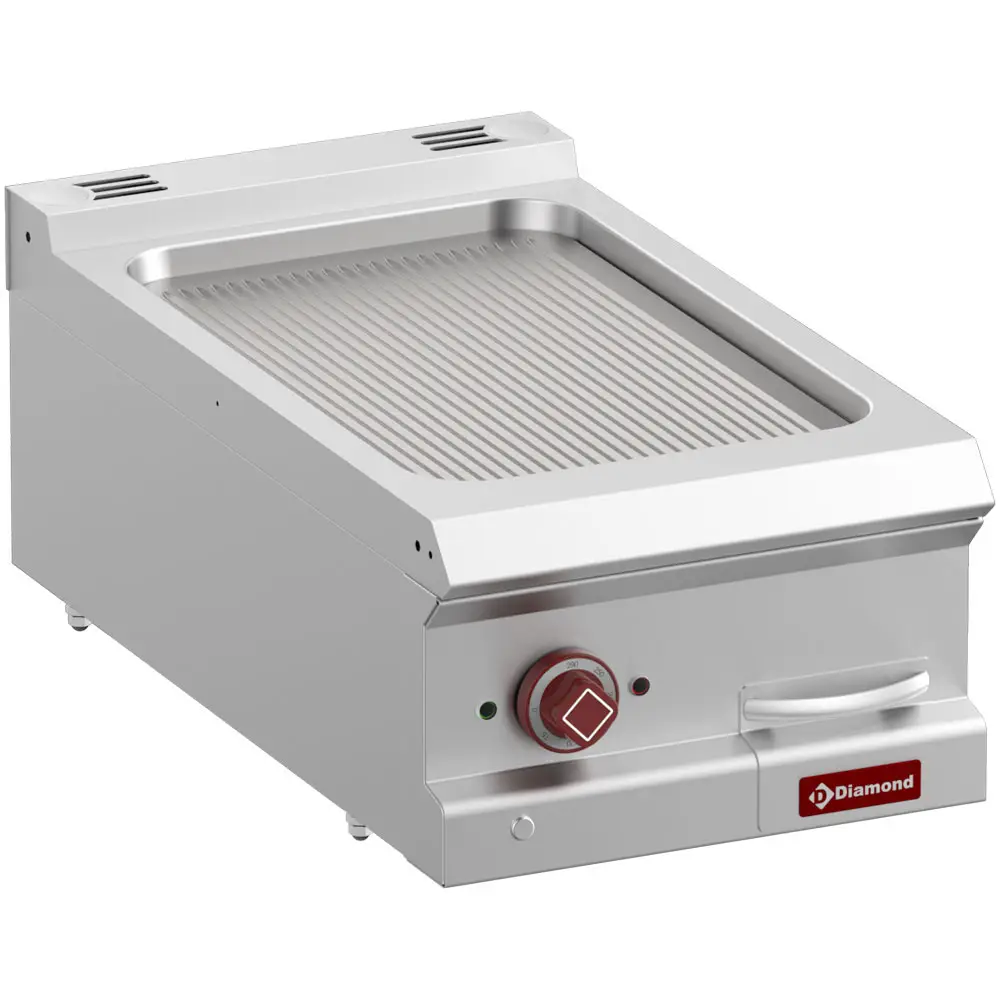 Diamond E7/PR4T-N Electric Ribbed Fry Top Grill, 5kW