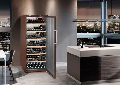 Liebherr WKt 6451 GrandCru Solid Single Door Brown Upright Wine Cabinet, 312 x 750ml Bottles - Image 2