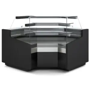 Diamond ATL/A93-RA-B5 Black Closed Angle Refrigerated Serveover Counter, 1500mm