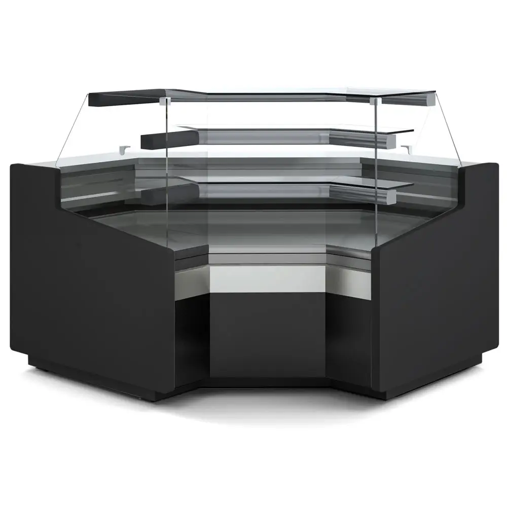 Diamond ATL/A93-RA-B5 Black Closed Angle Refrigerated Serveover Counter, 1500mm