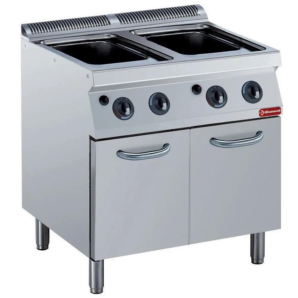 Diamond G17/CPA8-N Freestanding Gas Pasta Cooker on 2 Neutral Closed Cupboards without Baskets