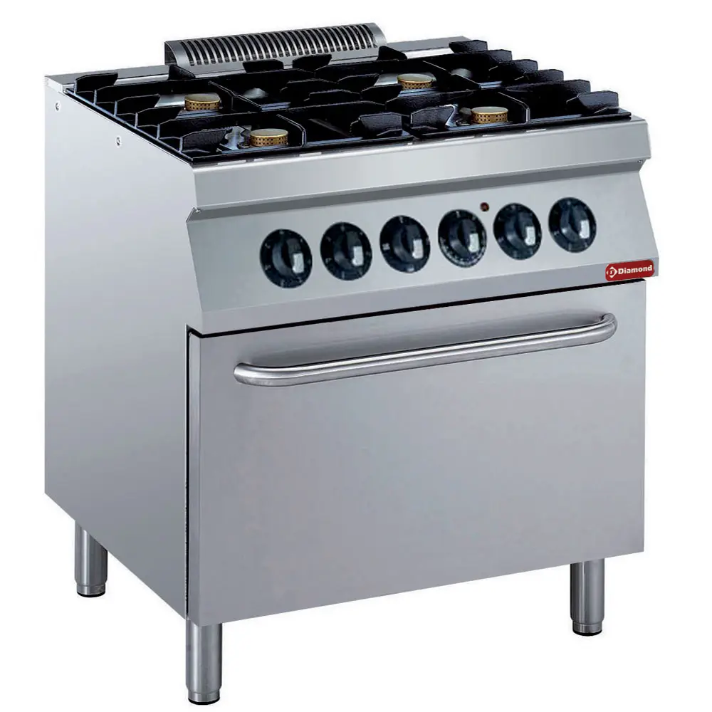 Diamond G17/4BFE8-N 4 Stove Freestanding Gas Range Cooker on Gas Oven, 6kW