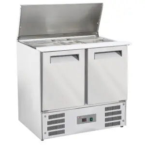 Diverso WR-SAL6-S2 Refrigerated saladette with lid 2x GN 1/1 + 3x GN 1/6-150 mm + reserve 2 doors GN1/1