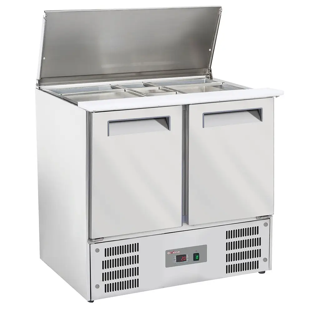 Diverso WR-SAL6-S2 Refrigerated saladette with lid 2x GN 1/1 + 3x GN 1/6-150 mm + reserve 2 doors GN1/1