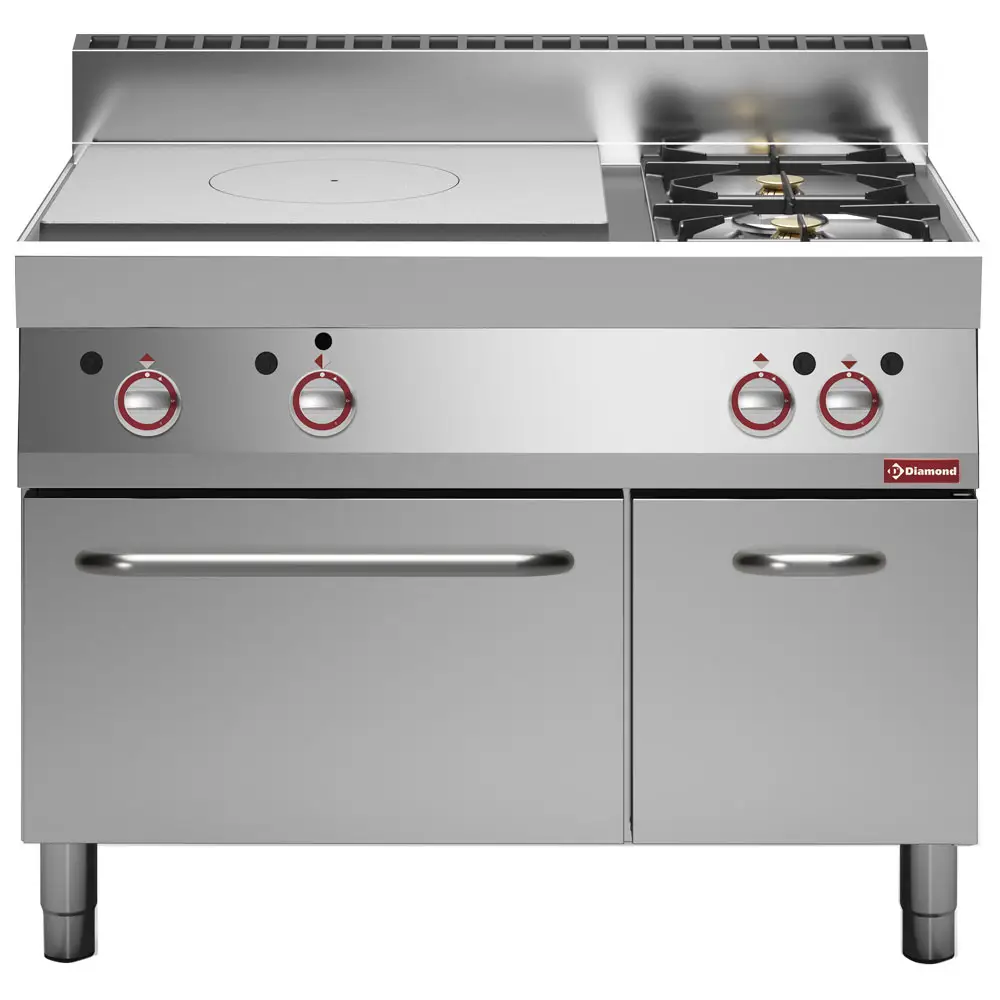 Diamond G65/T2BFA11-N 2 Stove Freestanding Gas Range Cooker on Neutral Closed Cupboard