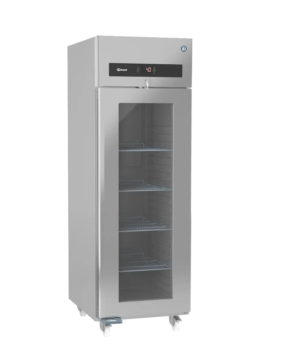 Hoshizaki Premier KG 70 C DR U Glass Single Door Stainless Steel Upright Display Refrigerator, 700 Litres