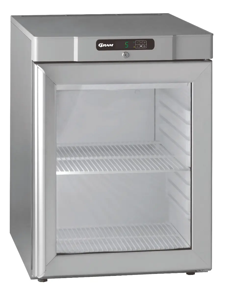 Hoshizaki Gram COMPACT KG 220 RG 2W Glass Single Door Stainless Steel Undercounter Refrigerator, 128 Litres