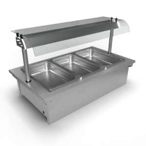 Moffat D3BM Drop-In Bain Marie Dry Heat Model with Curved Glass Open Front Gantry