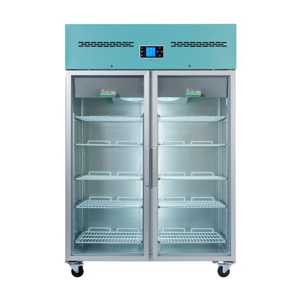 LEC Medical PGR1200UK Glass Double Door Pharmacy Refrigerator, 1200 Litres - Image 3